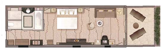 Family Room Sea View with Large Patio Floor Plan